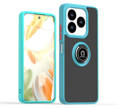 Produktbild von Für ZTE Blade V60 Smart / Blade A75 4G Shadow Design TPU + PC Schutz Hülle Tasche Case Schutzhülle Hellblau / Orange
