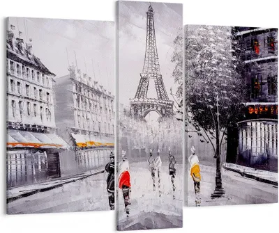 Produktbild von Bild auf Leinwand - Leinwandbild - Architektur Paris Eiffle Frankreich - 95x80cm - Wand Bild - Wanddeko - Leinwanddruck - Bilder - Kunstdruck - Leinwand bilder - Wandkunst - CB95x80-2961