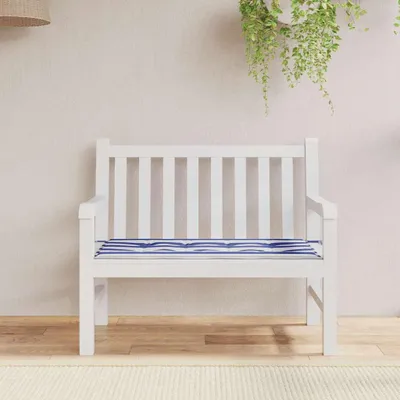 Produktbild von vidaXL Gartenbank-Auflage Blau&Weiß Gestreift 100x50x3cm Oxford-Gewebe