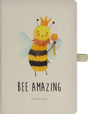 Produktbild von Mr. & Mrs. Panda notizbuch Biene König - Transparent - Geschenk, Skizzenbuch, Kladde, Reisetagebuch, Adressbuch, Journal