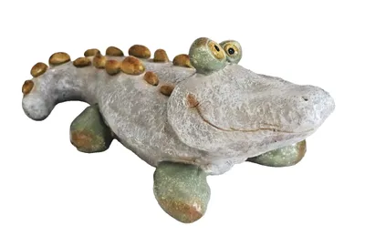 Produktbild von Deko Krokodil Alligator Echse Lurch Kaiman Gecko Garten Tier Figur Skulptur