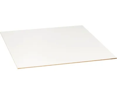 Produktbild von Fixmaß Dünn-HDF Platte einseitig weiß 1200 x 600 x 3 mm