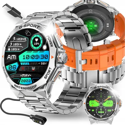 Zdjęcie produktu dla Smartwatch Zegarek Męski Menu Polskie Sport Puls Rozmowy Smart Watch Amoled