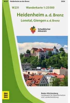 Obrázok produktu pre W231 Turistická mapa v mierke 1:25 000 Heidenheim an der Brenz