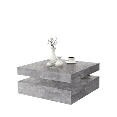 Zdjęcie produktu dla Stolik kawowy, BigBuy PAL, szary, 78 x 78 x 35,4 cm