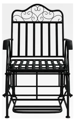 Produktbild von Outdoor-Bank, Gleitbank, 61 cm, schwarzer Stahl