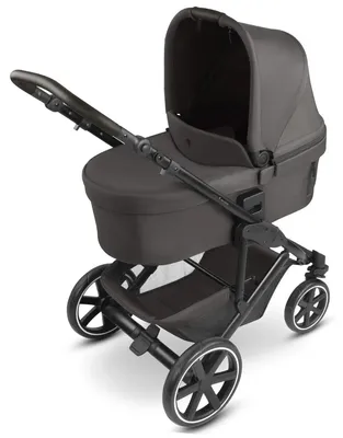 Produktbild von ABC Design 3in1-Kinderwagen-Set Sierra, Betthimmel, Reisesystem-Kinderwagen, Feste Räder, Faltbar, Schwarz, Grau