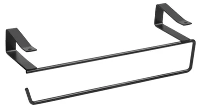 Papierrollenhalter ohne Bohren, schwarz, 24 cm, für Schrankmontage