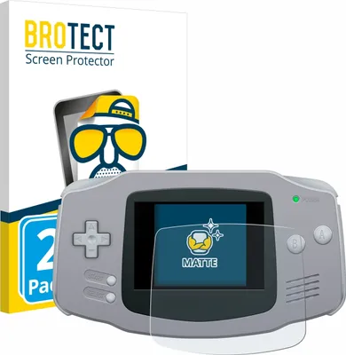 Produktbild von 2x BROTECT Schutzfolie für Nintendo Gameboy Advance GBA Displayschutz Displayschutzfolie Folie Matt Entspiegelungsfolie