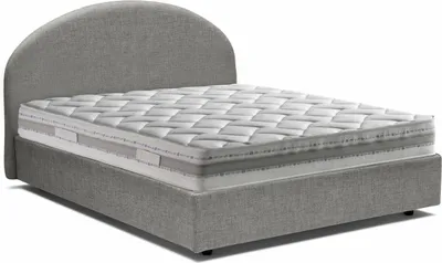 Produktbild von Doppelbett Cora, Containerbett mit Stoffbespannung, 100%  Italy, Frontöffnung, inklusive Matratze 160x190 cm, Grau