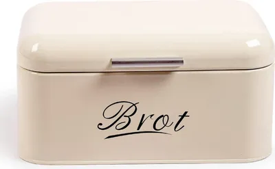 Produktbild von Großer Brotkasten aus Metall, Aufbewahrungsbox für Brot und Kekse mit Deckel, Retro-Design 31cm