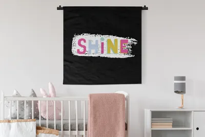 Produktbild von MuchoWow® Wandteppich Wandbehang Sommer - Zitat - Weiß 90x90 cm Tapisserie Dekoration Wandtuch - Wandaufhänger
