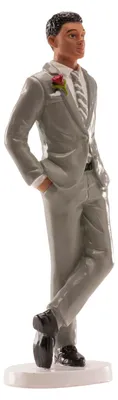 Image de Figurine de gâteau de mariage 16cm homme seul