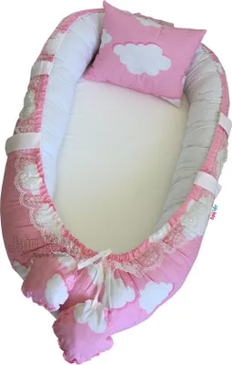 Produktbild von Jaju Baby Babynestchen mit Kopfkissen Baumwolle 100 x 60 cm rosa