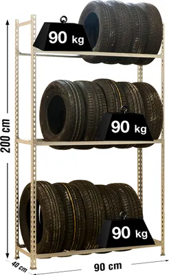 Image de Étagères métalliques AUTOCLICK-ROUES 3/400 GALVANISÉES