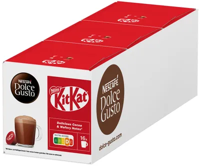 Immagine prodotto di Nescafé Dolce Gusto KitKat 3er Set, Milchgetränk, Kaffeekapsel, 3 x 16 Kapseln
