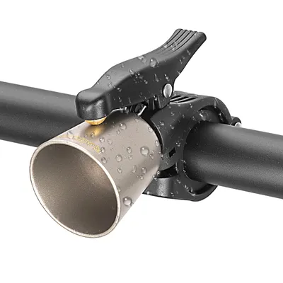 Produktbild von ROCKBROS Fahrradklingel Fahrrad Klang Hupe Horn Laut Glocke Mountainbike, Rennrad für 22-31.8mm Lenker Titan