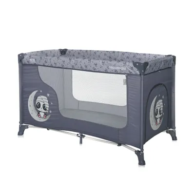 Obrázek produktu pro Cestovní postýlka Lorelli MOONLIGHT 1 vrstva COOL GREY PANDAS