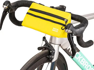 Produktbild von ROCKBROS Fahrradlenkertasche Dreieckstasche 1,3L Fronttasche für Rennrad, MTB, Gelb