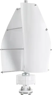Immagine prodotto di Turbina eolica verticale - Generatore 500 W 24 V - Pale del rotore in alluminio - Funzionamento silenzioso - Asse verticale - Per uso domestico - Con regolatore di carica - Oro