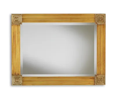 Obrázek produktu pro MO.WA Zrcadlo Nástěnné zrcadlo Klasický empírový styl s dřevěným rámem cm. 65x85 Starožitné zlaté a stříbrné plátky. Vyrobeno v Itálii.