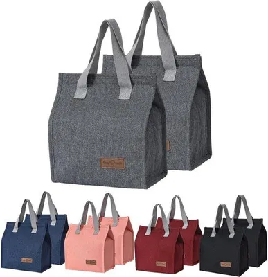 Produktbild von Isolierter 2-Liter-Lunchkoffer, geisolierter Thermos-Lunchbeutel, geisolierter 2-Liter-Lunchkoffer, isolierter Lunchbeutel, tragbarer geisolerter Thermos-Lunchbeutel, geisolierter Thermos-Lunchkoffer, tragbarer geisolerter Thermos-Lunchbeutel mit Foliobeschichtung, wasserdicht für Männer, Frauen, Arbeit, Schule, Picknick - grau