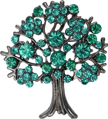 Produktbild von Damen-Brosche in Baumform, Strass, Öltropfen, rutschfest, für Schultertasche, Anzug, Mantel, Kragen, Hut, Kleidung, Anti-Belichtung, Pin, Party, Abschlussball, Braut, Kleidungsstück, Schmuck