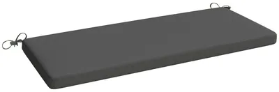 Produktbild von Wasserabweisendes Bankkissen, Outdoor-Sitzpolster mit abnehmbarem Bezug und Befestigungsbändern für Garten und Terrasse, 110 x 46 cm, Dunkelgrau