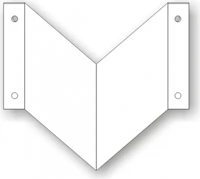 Produktbild von Feuerlöscher Winkelschild Kunststoff Blanko, weiß Größe Piktogramm - 20x20cm