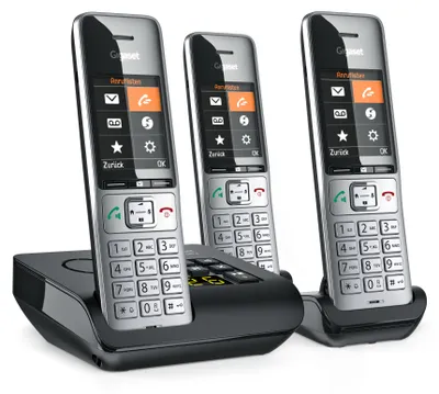 Produktbild von Gigaset Comfort 500A trio silber schwarz