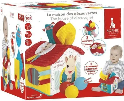 Immagine prodotto di SOPHIE LA GIRAFE Activity House con nascondigli segreti, palline morbide, diverse texture, sviluppo sensoriale e motorio