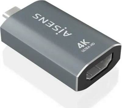 Immagine prodotto di AISENS - A109-0862 - Adattatore convertitore in alluminio da USB-C a HDMI 4K@60Hz, USB-C/M-HDMI/H, grigio
