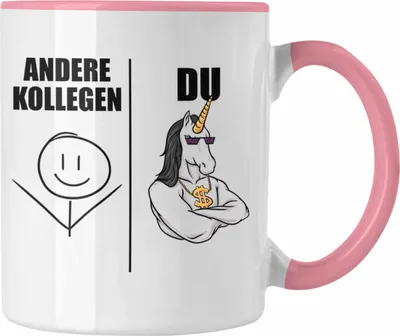 Produktbild von Trendation - Bester Kollege Tasse Geschenk Lieblingskollege mit Spruch Danke Lustig (Rosa)