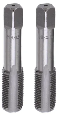 Immagine prodotto di 2 maschi con scanalatura diritta, acciaio rapido, utensili manuali standard per filettatura metrica M18 x 1,5