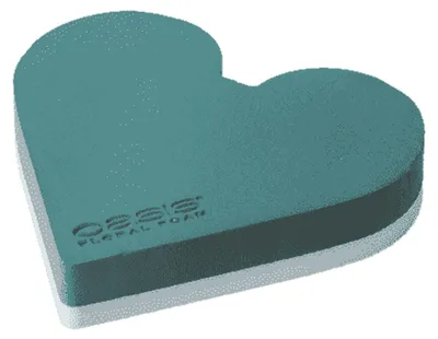 Produktbild von 2 Stück OASIS® Herz Polly 32 x 30 x 6 cm – Frischblumen-Steckschaum
