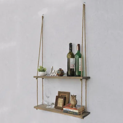 Produktbild von Origgio - Regal, 60x14x60h cm Nussbaum Braun, 2 Böden