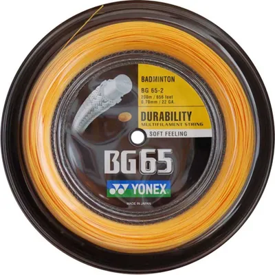 Produktbild von Yonex Bg 65 200 M Badmintonschlägersaite  0.70 mm  0.70 mm