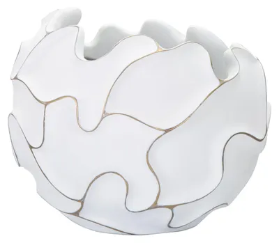 Produktbild von Mauro Ferretti Übertopf Lines Ø 44x37 cm biely umytý