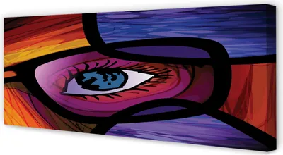 Produktbild von Leinwandbild 125x50 Wandkunst Augenbild