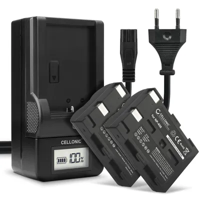 Image de CELLONIC 2x Batterie pour Appareil photo Compatible avec Pentax K10D, K20D, D-LI50 - (1600mAh, 7.4V) + Chargeur