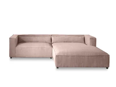 Produktbild von Lisa Design ELA– 4-Sitzer Ecksofa rechts, Cordsamt, 4-Sitzer, moderner Stil , Rosa