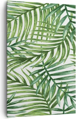 Produktbild von Bild auf Leinwand - Leinwandbild - Einteilig - Palme Blatt grün - 80x120cm - Wand Bild - Wanddeko - Wandbilder - Leinwanddruck - Wanddekoration - Leinwand bilder - Wandbild - PA80x120-3777