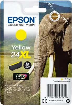 Produktbild von Epson Pen and crossword Singlepack Yellow 16XL DURABrite Ultra, Gelb, Tinte auf Pigmentbasis, 6,5 ml, 1 Stück(e), 450 Seiten