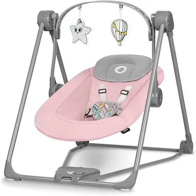Productafbeelding van Baby Wipstoel - Schommelstoel Kinderen - Baby Ontspanning - Geluidloze Bediening - 0-9 kg - Roze