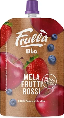 Produktbild von APFELPÜREE – ROTE FRÜCHTE OHNE ZUCKERZUSATZ  100 g – FRULLA