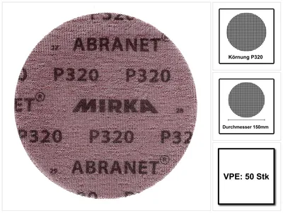 Produktbild von Haftschleifscheibe ABRANET Grip 150mm K.320 f.HO/Metall/Lack/Ku.