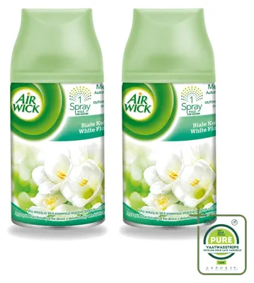Obrázek produktu pro 2 kusy náplně do automatického osvěžovače Air Wick Freshmatic – vůně jasmínu a bílých květin – 250 ml – balení
