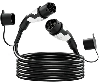 Produktbild von Ladekabel für Elektroautos - Typ-2-Ladekabel - 22 kW - 32 A - 5 m - Mode 3 - Dreiphasig - Schwarz