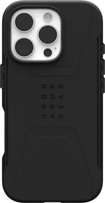 Produktbild von Urban Armor Gear Civilian, Cover, Apple, iPhone 16 Pro, 16 cm (6.3"), Schwarz
