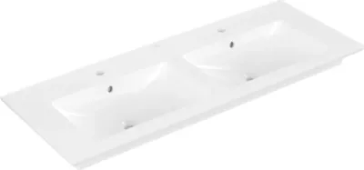 Produktbild von Villeroy & Boch Schrank-Doppelwaschtisch VENTICELLO 1300 x 500 mm, mit Überlauf weiß